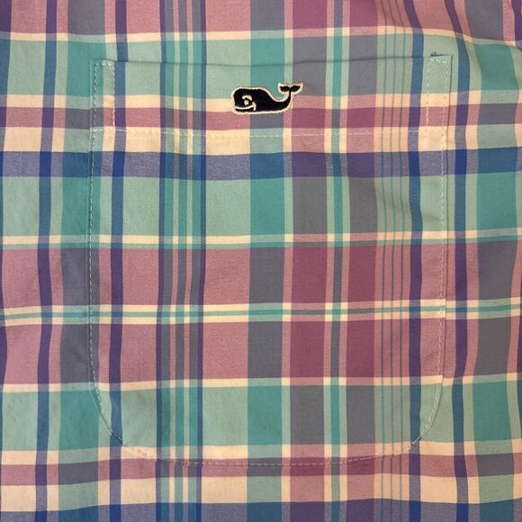 Vineyard Vines On The Go Performance Nylon Shirt Large Plaid - Picture 5 of 8